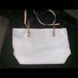 Michael Kors “white mirror” embossed tote